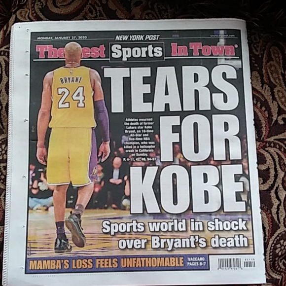 Kobe Bryant newspaper new york post - Picture 3 of 3